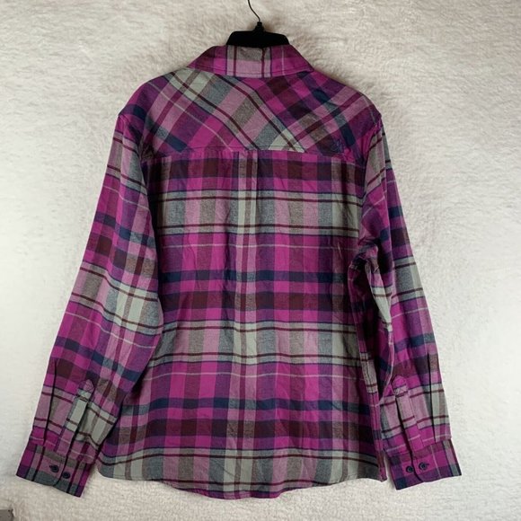 Alpine Design Flannel Shirt‎ Men's Medium Purple Plaid Cotton Button-Up 7015 - Picture 8 of 10